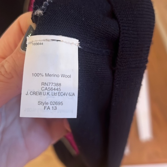 J.Crew Embroidered Tippi Sweater Size Small Navy Blue - Picture 7 of 7